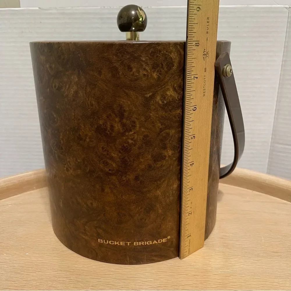 Vintage Morgan Designs Bucket Brigade Ice Bucket MCM Retro Marbled Bar Party